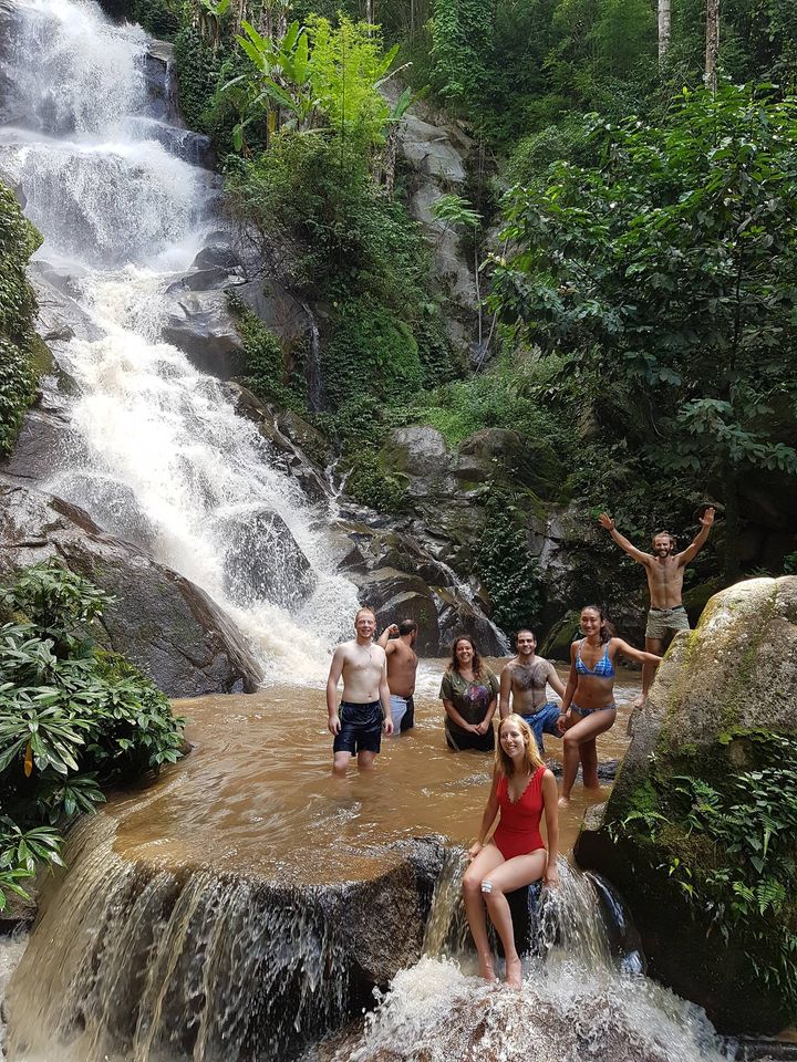 Waterfall Akha Lahu Village