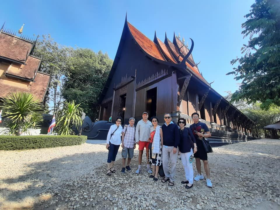 Guests at the Black House, Baan Dam Museum in Chiang Rai